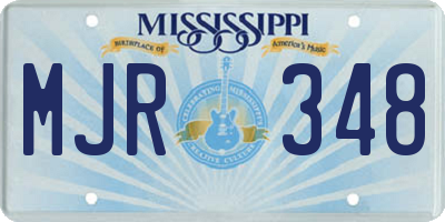 MS license plate MJR348