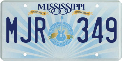 MS license plate MJR349