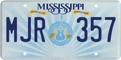 MS license plate MJR357