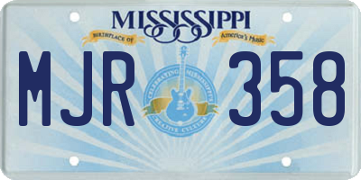 MS license plate MJR358