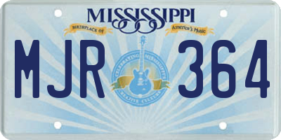 MS license plate MJR364