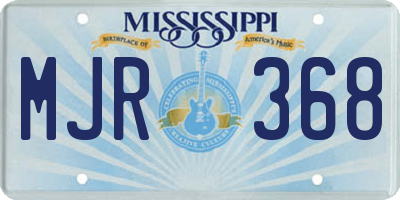 MS license plate MJR368
