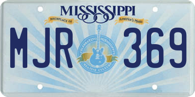 MS license plate MJR369