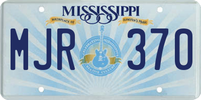 MS license plate MJR370