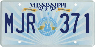 MS license plate MJR371
