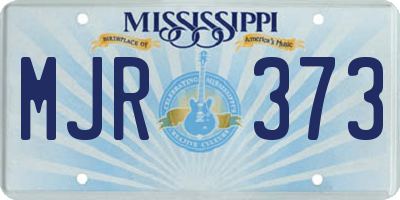 MS license plate MJR373
