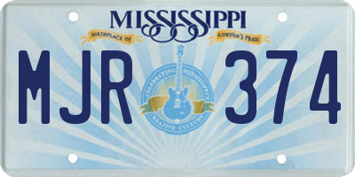 MS license plate MJR374