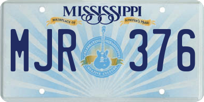 MS license plate MJR376