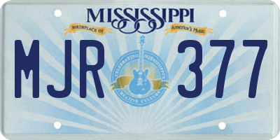 MS license plate MJR377