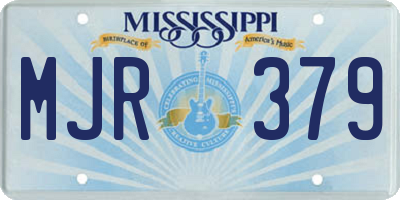 MS license plate MJR379