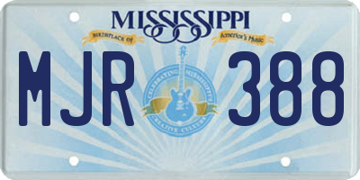MS license plate MJR388