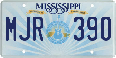 MS license plate MJR390