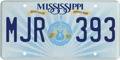 MS license plate MJR393