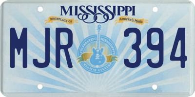 MS license plate MJR394