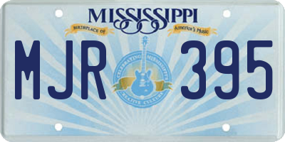 MS license plate MJR395