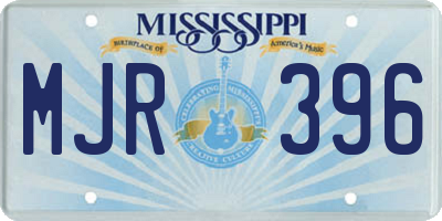 MS license plate MJR396