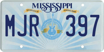 MS license plate MJR397
