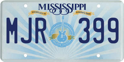 MS license plate MJR399