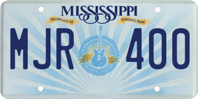 MS license plate MJR400