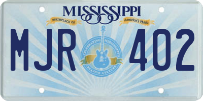 MS license plate MJR402