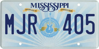 MS license plate MJR405