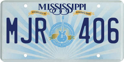 MS license plate MJR406