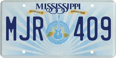 MS license plate MJR409