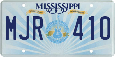 MS license plate MJR410