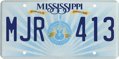 MS license plate MJR413