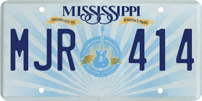 MS license plate MJR414