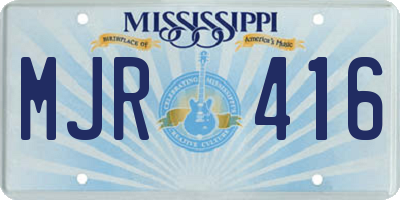 MS license plate MJR416