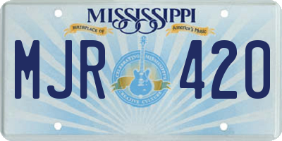 MS license plate MJR420