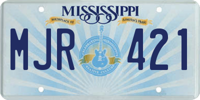 MS license plate MJR421