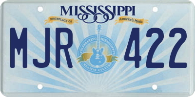 MS license plate MJR422