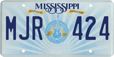 MS license plate MJR424
