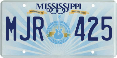 MS license plate MJR425
