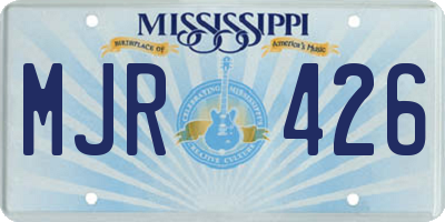 MS license plate MJR426