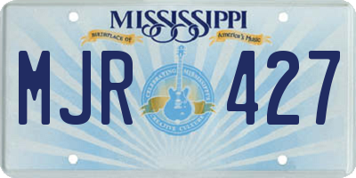 MS license plate MJR427