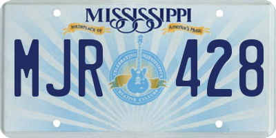 MS license plate MJR428