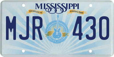 MS license plate MJR430