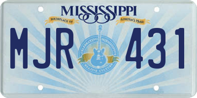 MS license plate MJR431