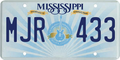 MS license plate MJR433