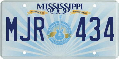 MS license plate MJR434