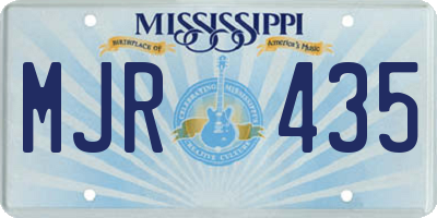 MS license plate MJR435