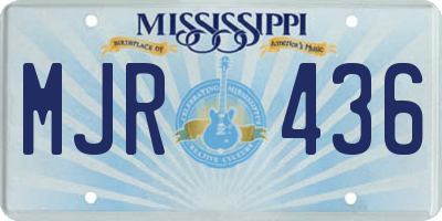 MS license plate MJR436