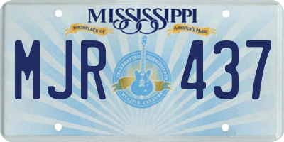 MS license plate MJR437