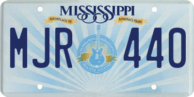 MS license plate MJR440