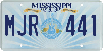 MS license plate MJR441