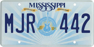 MS license plate MJR442