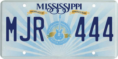 MS license plate MJR444